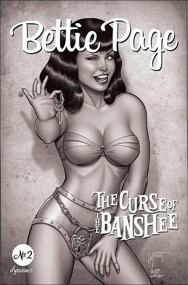 Bettie Page: The Curse of the Banshee issue 2-Q Marat Mychaels 1:30 Black & White Cover