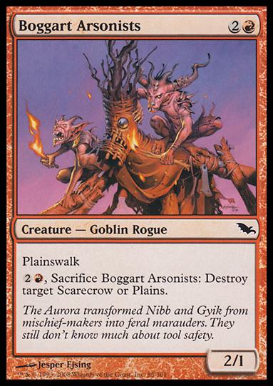Magic the Gathering: Shadowmoor (Base Set) card 85 Boggart Arsonists