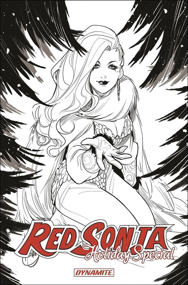 Red Sonja Holiday Special issue 2021-D Mirka Andolfo 1:7 Black & White Cover