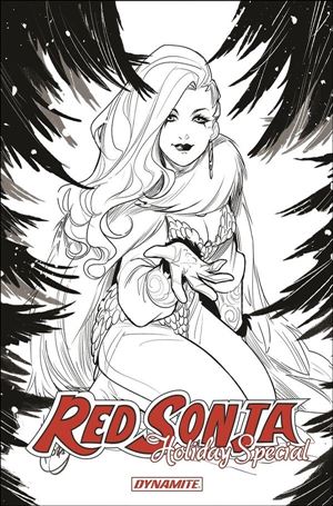 Red Sonja Holiday Special issue 2021-D Mirka Andolfo 1:7 Black & White Cover