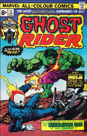 Ghost Rider (1973) issue 11-B UK Price Cover