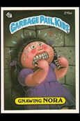 Garbage Pail Kids: Series 06 (Base Set) card 215a Gnawing Nora