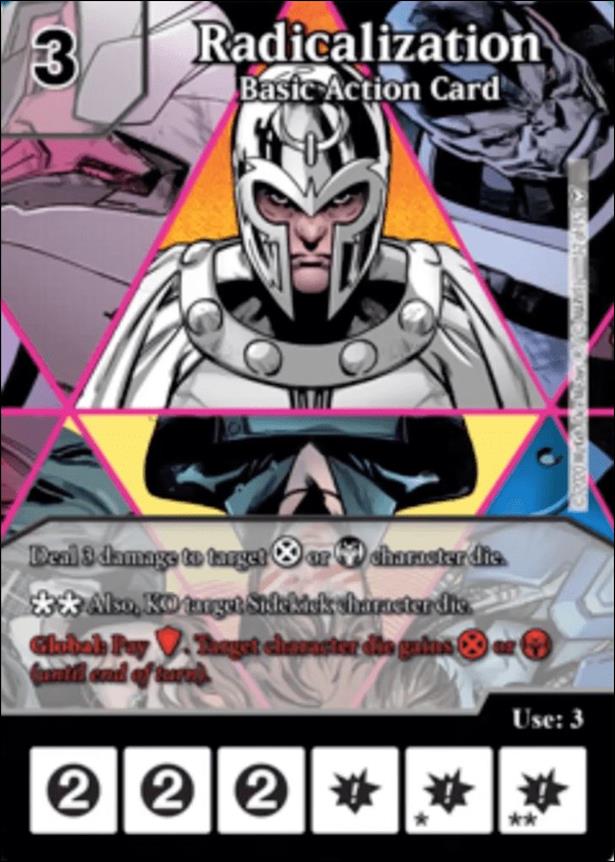 Marvel Dice Masters Dark Phoenix Saga Draft Pack card 12 Radicalization - Basic Action Card 