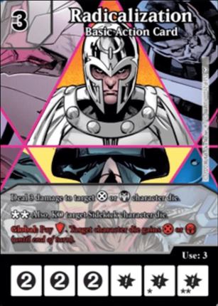 Marvel Dice Masters Dark Phoenix Saga Draft Pack card 12 Radicalization - Basic Action Card 