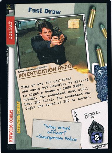 X-Files: Premiere Edition (Base Set) card XF96-0029v1 Fast Draw