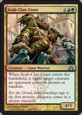 Magic the Gathering: Dragon's Maze (Base Set) card 101 Scab-Clan Giant