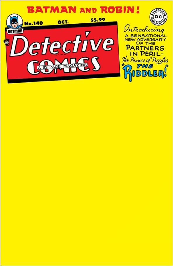 Detective Comics (1937) issue 140-D Facsimile Edition (2023) Blank Cover