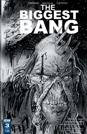 Biggest Bang issue 3-B Black & White Subscription Wraparound Cover