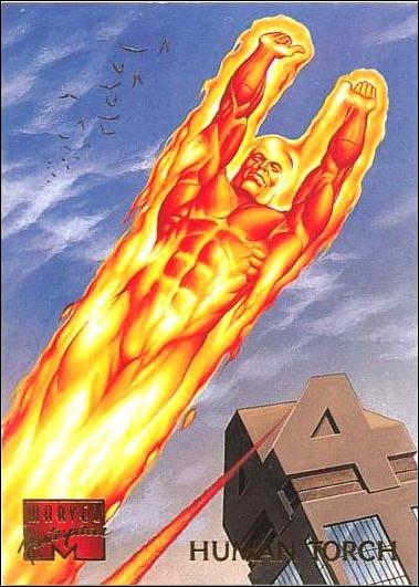 1995 Marvel Masterpieces (Base Set) card 43 Human Torch