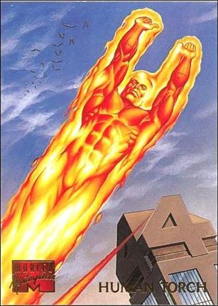 1995 Marvel Masterpieces (Base Set) card 43 Human Torch