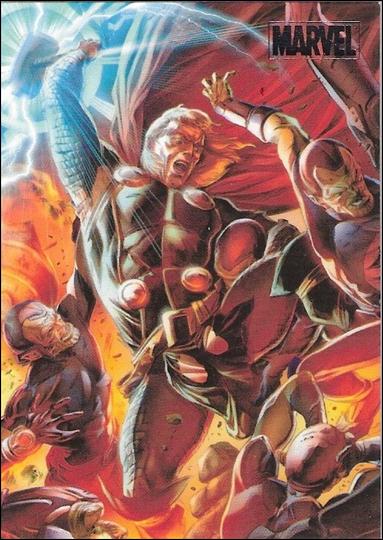 Marvel Heroes and Villains (Silver Foil Parallel Base Set) card 61 Thor vs Skrull