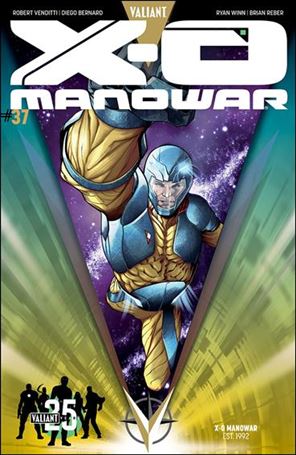 X-O Manowar (2012)  issue 37-B Rafa Sandoval Valiant 25th Anniversary Cover