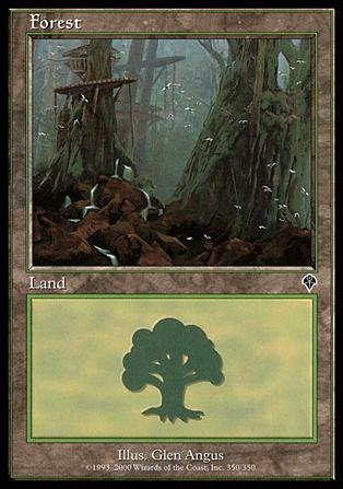 Magic the Gathering: Invasion (Base Set) card 350 Forest
