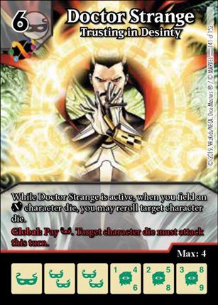 Marvel Dice Masters  Avengers Infinity Gauntlet card 141 Doctor Strange: Trusting in Destiny 