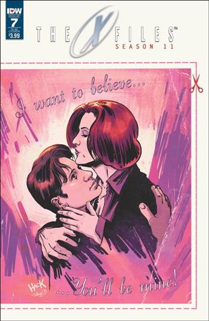 X-Files: Season 11 issue 7-C Robert Hack Valentine's Card Wraparound Cover 