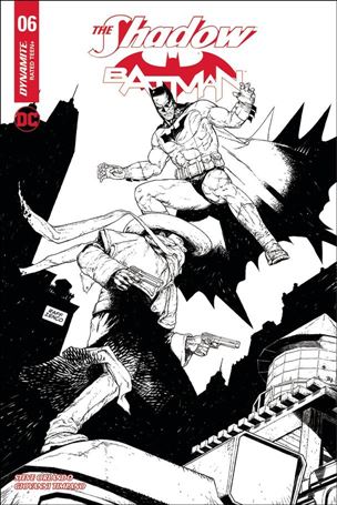 Shadow / Batman issue 6-F Raffaele Ienco Black and White 1:10 Cover