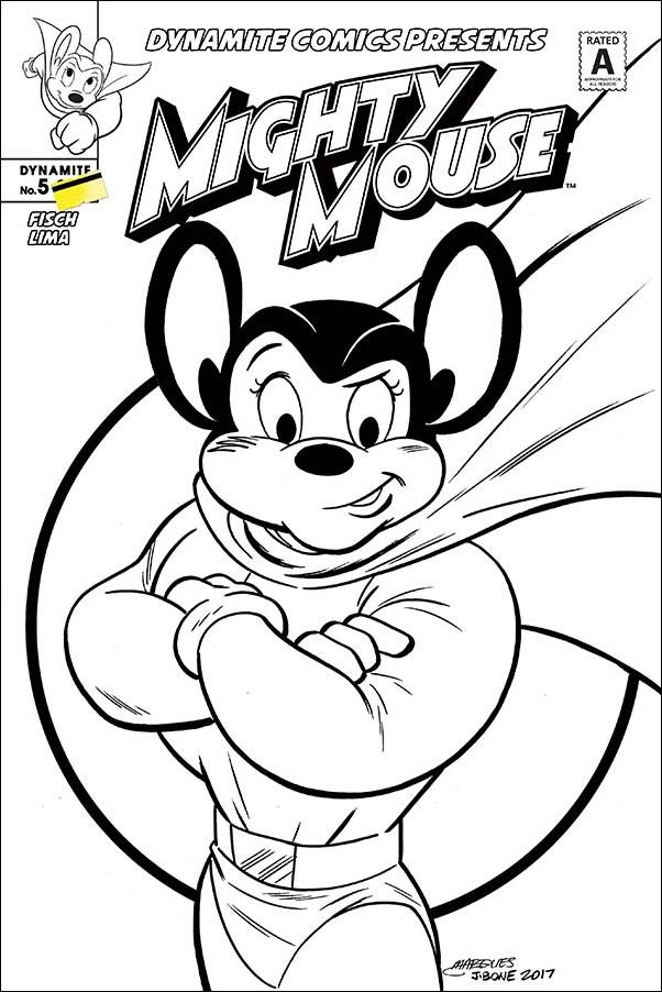 Mighty Mouse (2017) issue 5-D Anthony Marques B&W Cover