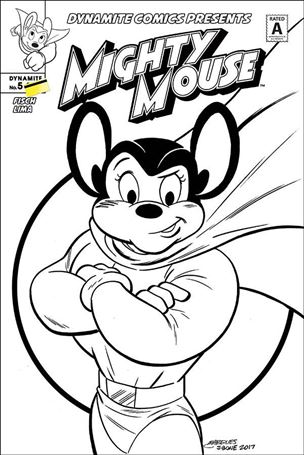 Mighty Mouse (2017) issue 5-D Anthony Marques B&W Cover