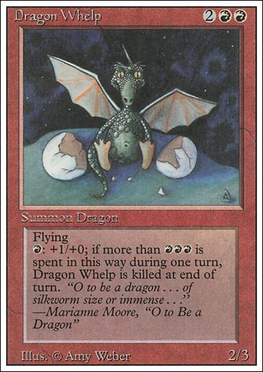 Magic the Gathering: Revised (Base Set) card 143 Dragon Whelp
