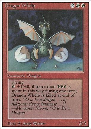 Magic the Gathering: Revised (Base Set) card 143 Dragon Whelp