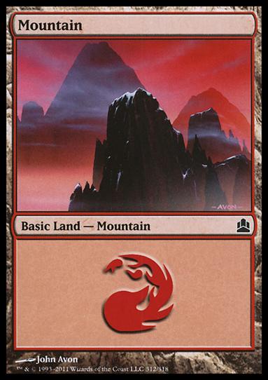 Magic the Gathering: Commander (Base Set) card 312 Mountain