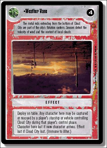 Star Wars: Cloud City Limited (Base Set) card 119 Weather Vane