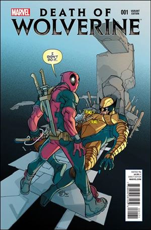 Death of Wolverine issue 1-C Pasqual Ferry Deadpool Memorial Cover
