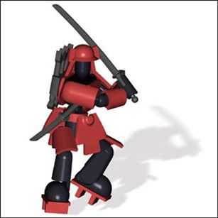Stikfas figure 4 Alpha Male Samurai (Red)