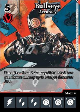 Marvel Dice Masters  Avengers Infinity Gauntlet card 139 Bullseye: Accuracy 