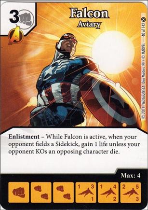 Marvel Dice Masters Civil War card 40 Falcon: Aviary