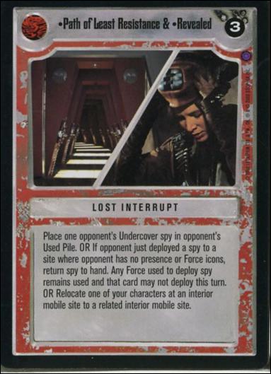 Star Wars: Reflections II: Expanding the Galaxy (Base Set) card 120 Path of Least Resistance & Revealed