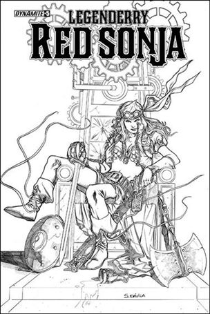 Legenderry Red Sonja (2015) issue 5-B Black & White Cover