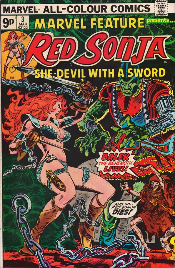 Marvel Feature (1975) issue 3-B UK Price Cover
