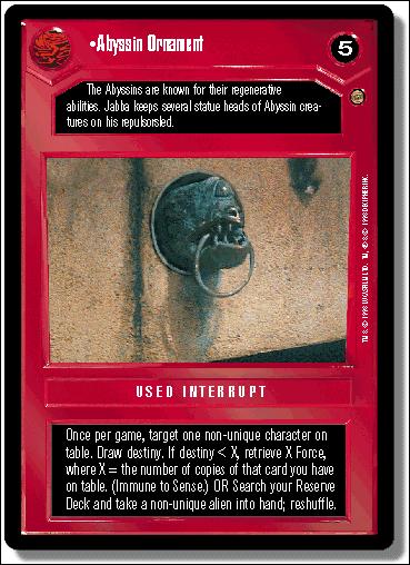 Star Wars: Jabba's Palace Limited (Base Set) card 64 Abyssin Ornament