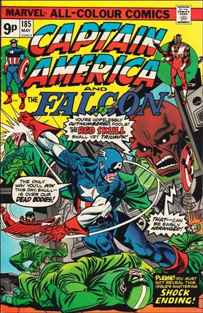 Captain America (1968) issue 185-B UK Price Cover