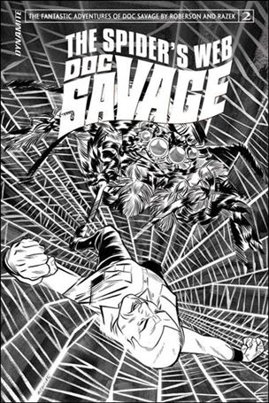 Doc Savage: The Spider's Web issue 2-B Black & White Cover 1:10
