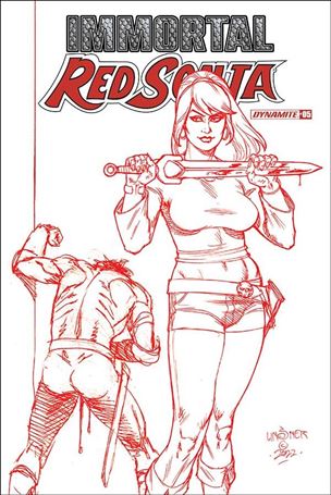 Immortal Red Sonja issue 5-P Joseph Michael Linsner 10 Copy FOC Fiery Red Cover