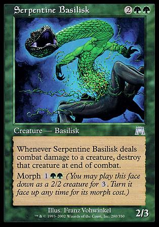 Magic the Gathering: Onslaught (Base Set) card 280 Serpentine Basilisk