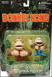 Donkey Kong figure 1 Chest Slammin' Donkey Kong and Kiddy Kong