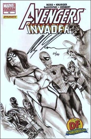 Avengers/Invaders issue 12-C Dynamic Forces Cover (Signed by Alex Ross) 1/699
