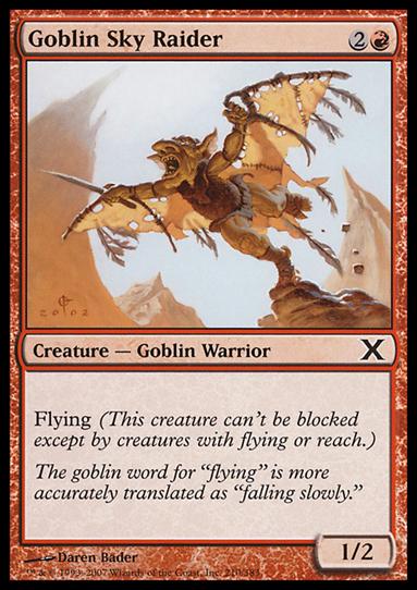 Magic the Gathering: 10th Edition (Base Set) card 210 Goblin Sky Raider