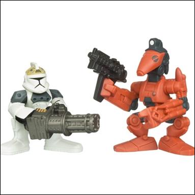 Star Wars: Galactic Heroes figure 84 Clone Gunner and Rocket Battle Droid