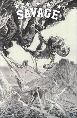 Savage (2016) issue 4-E Lewis LaRosa 1:50 Black & White Cover 1/275