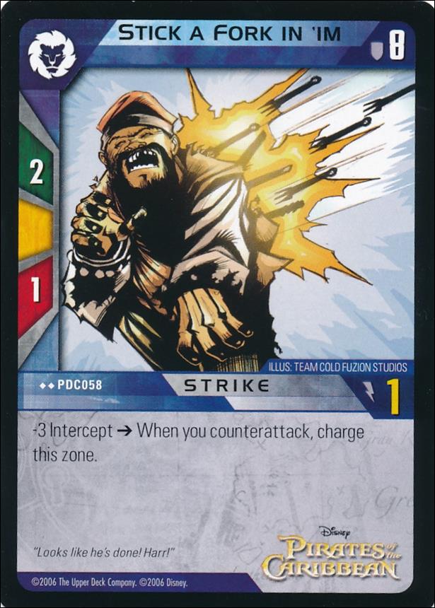 Pirates of the Caribbean - Dead Man's Chest (Base Set) card PDC058 Stick A Fork In'Im