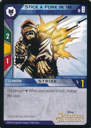 Pirates of the Caribbean - Dead Man's Chest (Base Set) card PDC058 Stick A Fork In'Im