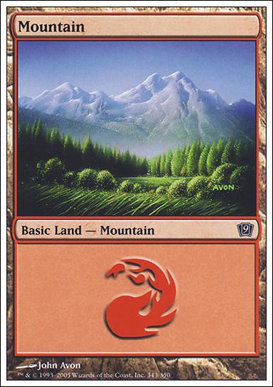Magic the Gathering: 9th Edition (Base Set) card 343 Mountian