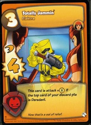 Super Hero Squad (Base Set) card 66 Totally Jammin' - Elektra