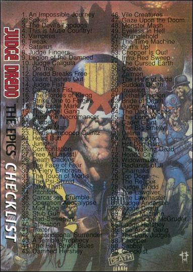 Judge Dredd: The Epics (Base Set) card PROG 90 Checklist