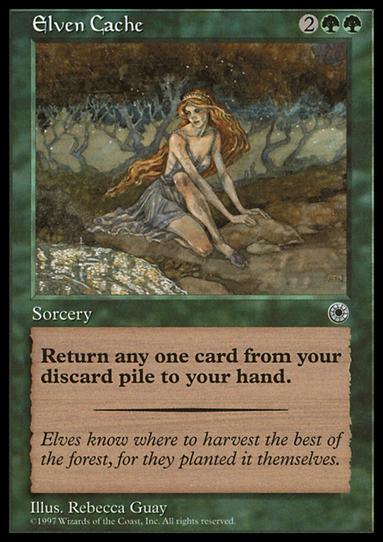 Magic the Gathering: Portal (Base Set) card 164 Elven Cache