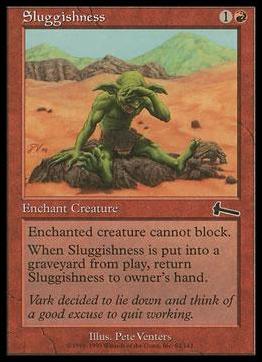 Magic the Gathering: Urza's Legacy (Base Set) card 92 Sluggishness